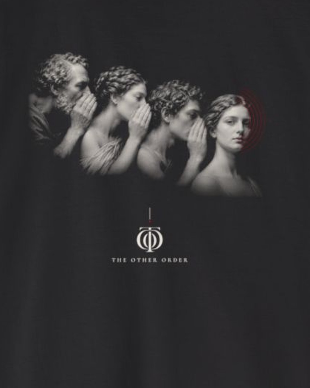 The Other Order ALL SECONDHAND., heavy oversized graphic t-shirt in obsidian — back detail