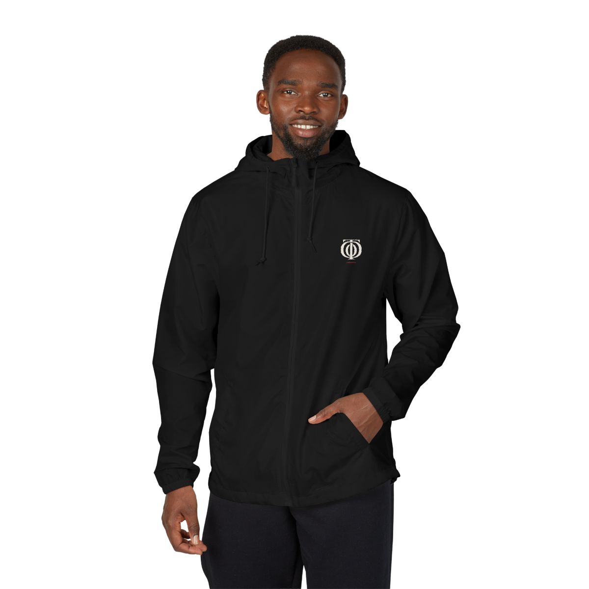 The Other Order LOW PROFILE, windbreaker in obsidian — worn