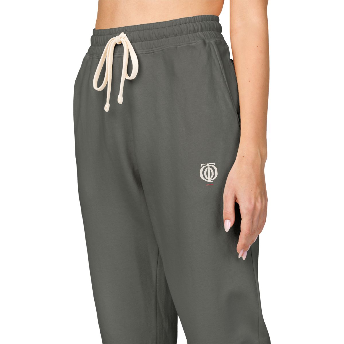 The Other Order OFF DUTY, relaxed pants in coal — detail