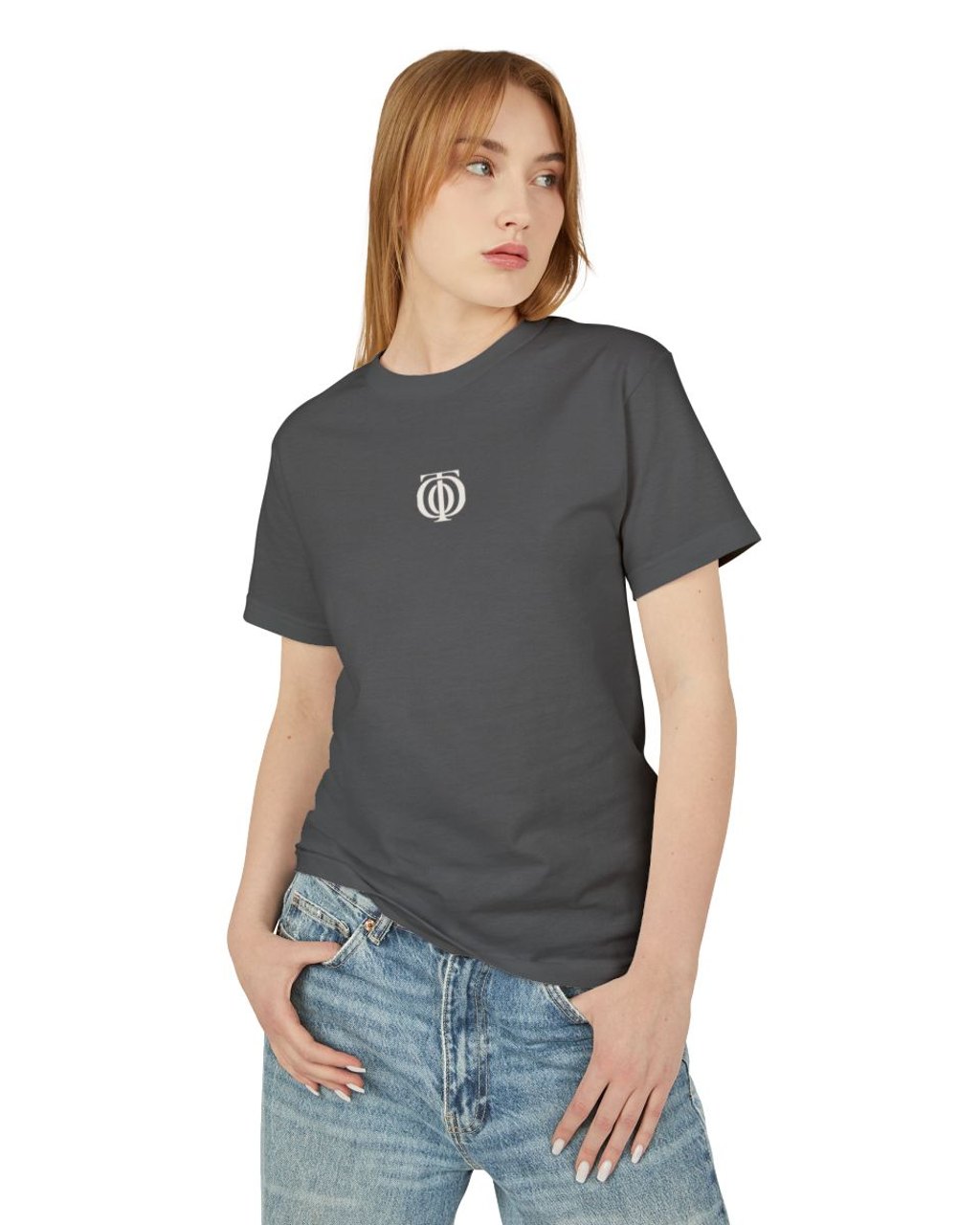 The Other Order NO PUBLIC PROFILE., graphic study tee in obsidian — worn