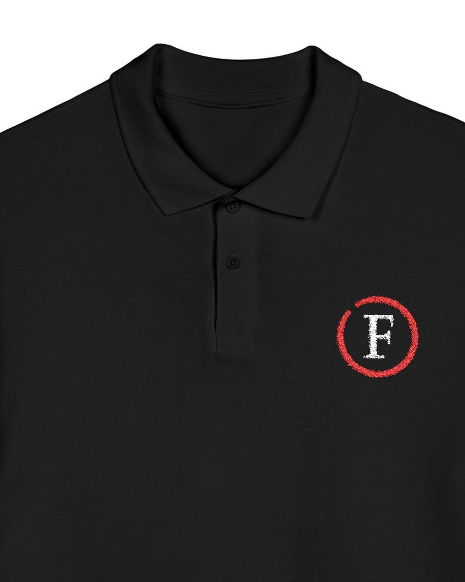 The Other Order THE GRADE, the polo in obsidian — collar & placket