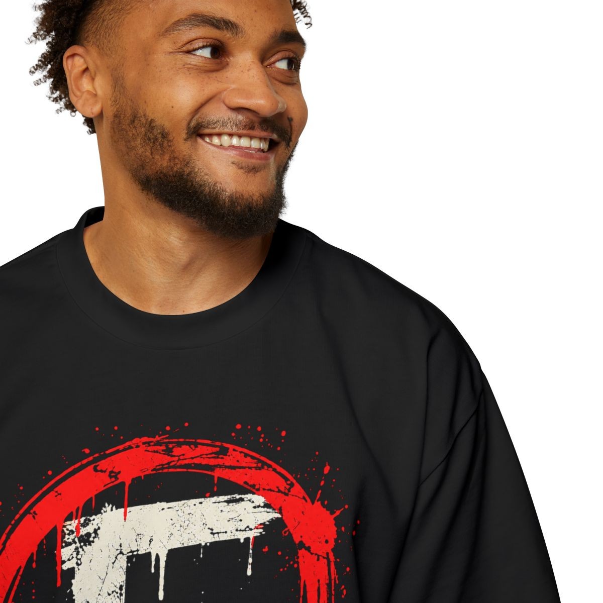 The Other Order THE GRADE, f to society t-shirt in obsidian — detail — front graphic