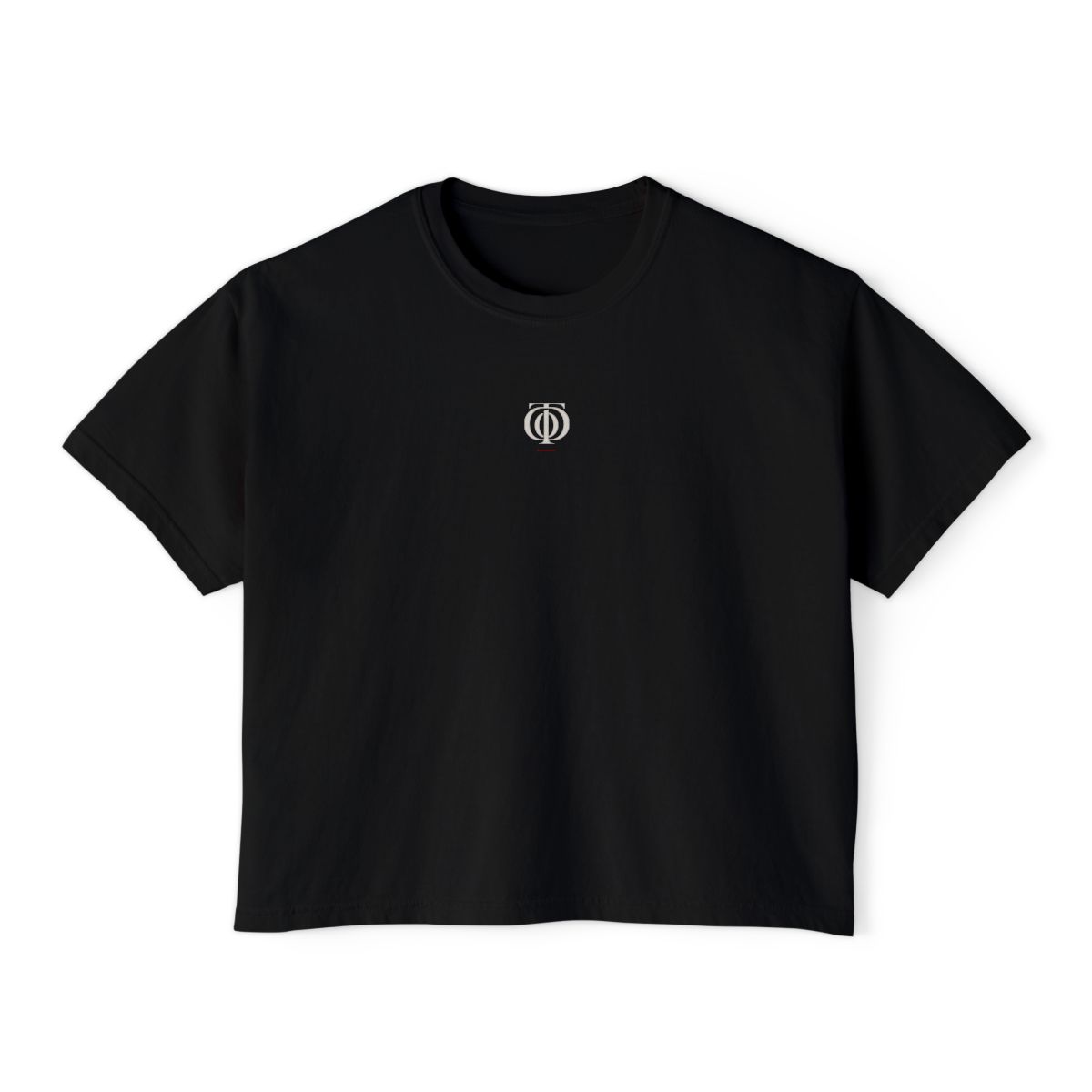 The Other Order THE UNCLASSIFIED, boxy tee in obsidian — front